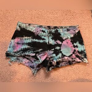 EUC Siwy 28 Camilla low rise cut off shorts Echo Wash 3” Inseam Black Purple